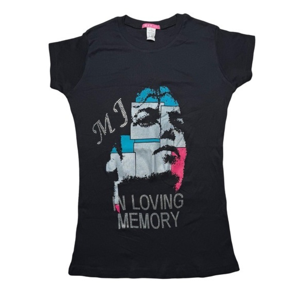 2000s Michael Jackson women's RIP memorial tribute shirt‎